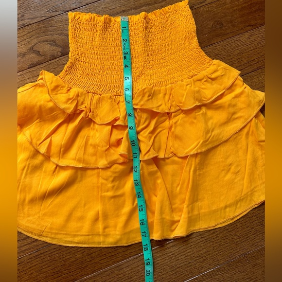 NanaMacs neon orange smocked skirt - Picture 3 of 4